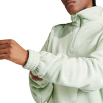 adidas - Haut de survêtement en polaire neutre Court à fermeture éclair 1/4 pour femme (IS5242)