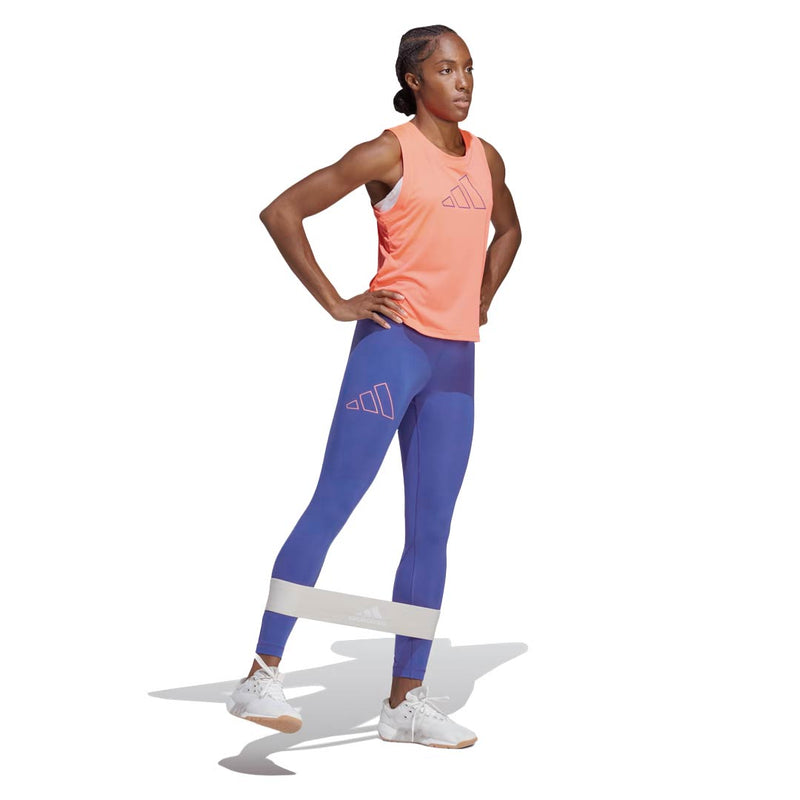adidas - Collant d'entraînement taille haute 7/8 Optime Hyperbright pour femme (IL6625)
