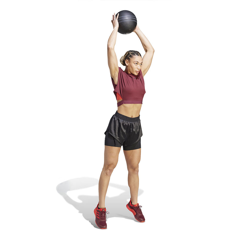 adidas - Short Power AEROREADY 2 en 1 pour femme (IL9449)