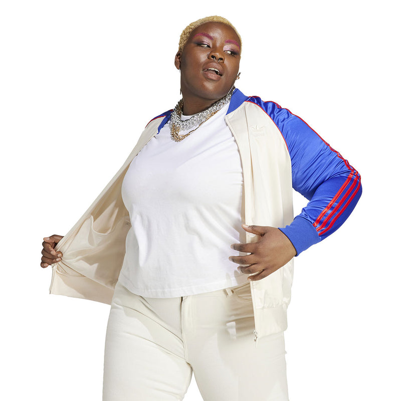 adidas - Veste de survêtement SST en satin pour femme (grande taille) (IC5212)