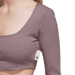 adidas - Women's Studio Lounge Ribbed Cropped T-Shirt (HH8500)