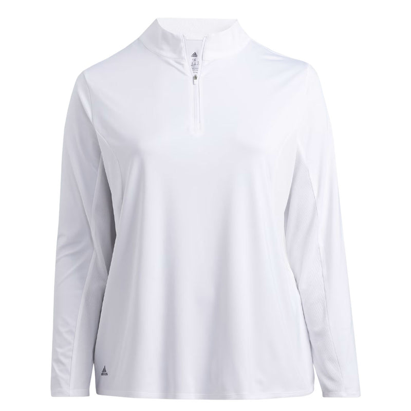 adidas - Women's Ultimate365 1/2 Zip Long Sleeve Golf T-Shirt (Plus Size) (HA3396)