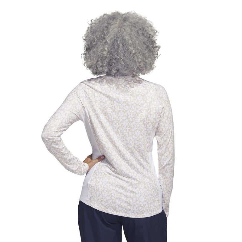 adidas - Women's Ultimate365 Printed 1/4-Zip Mock-Neck Polo (HT1232)