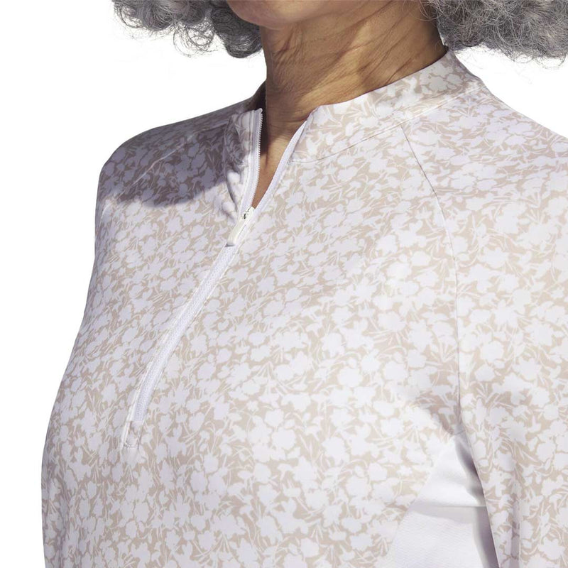 adidas - Women's Ultimate365 Printed 1/4-Zip Mock-Neck Polo (HT1232)