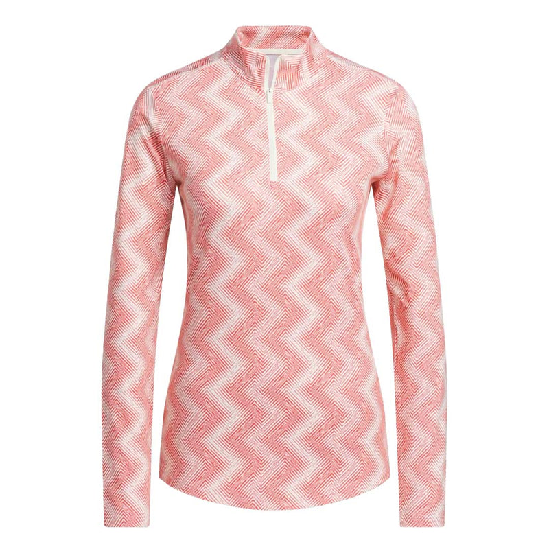 adidas - Women's Ultimate365 Printed 1/4 Zip Mock Neck Sweater