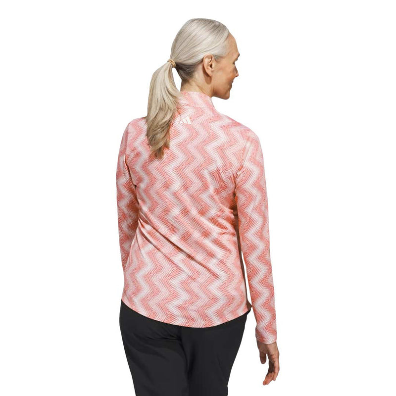 adidas - Women's Ultimate365 Printed 1/4 Zip Mock Neck Sweater