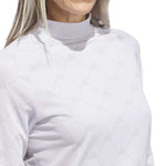 adidas - T-shirt à manches longues et col montant Ultimate365 Tour Monogram pour femme (IK7181)