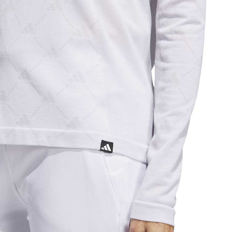 adidas - T-shirt à manches longues et col montant Ultimate365 Tour Monogram pour femme (IK7181)