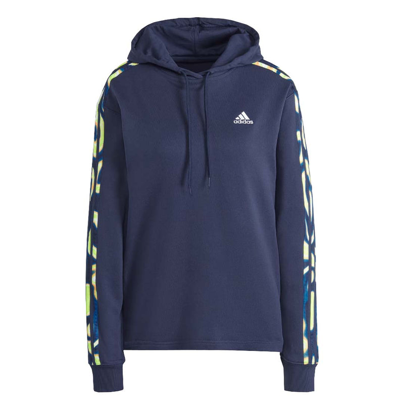 adidas - Sweat à capuche à 3 bandes et imprimé vibrant pour femme (IL5875)