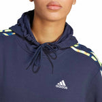 adidas - Sweat à capuche à 3 bandes et imprimé vibrant pour femme (IL5875)