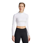 adidas - T-shirt à manches longues Yoga Studio pour femme (HY9239)