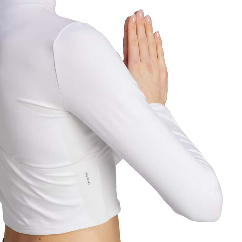 adidas - T-shirt à manches longues Yoga Studio pour femme (HY9239)