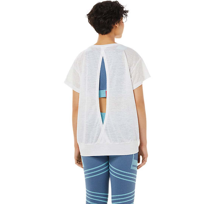 Asics - T-shirt à manches courtes et dos ouvert pour femme (2032C269 100)