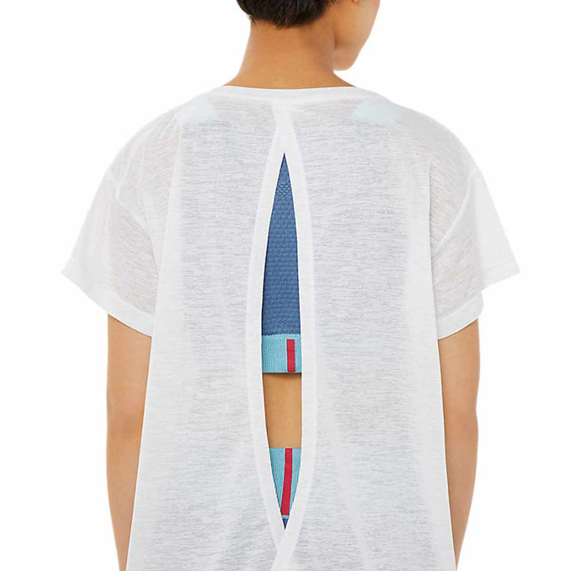 Asics - T-shirt à manches courtes et dos ouvert pour femme (2032C269 100)