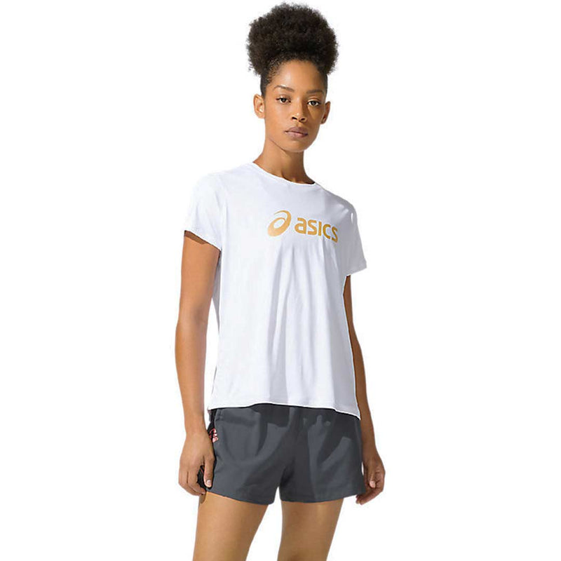 Asics t shirt blanche clearance