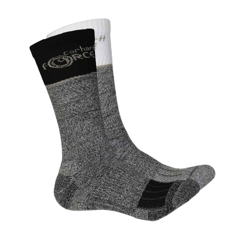 Carhartt - Lot de 2 paires de chaussettes à bout en acier pour homme (CHMA0001C2 GYAST)