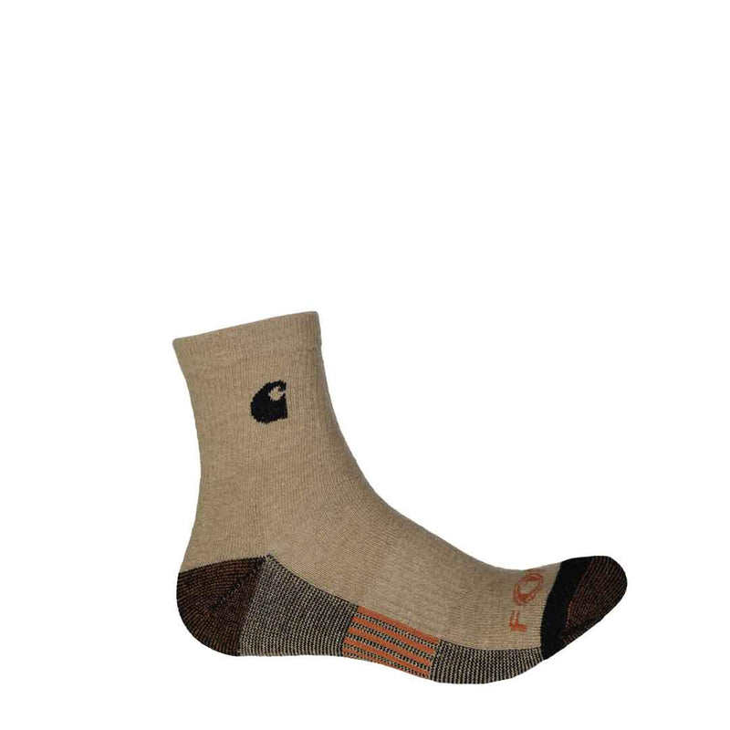 Carhartt - Lot de 3 chaussettes 1/4 pour homme (CHMA0106Q3 BRN)