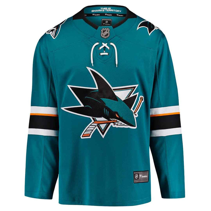 Fanatics Kids Youth San Jose Sharks Breakaway Home Jersey