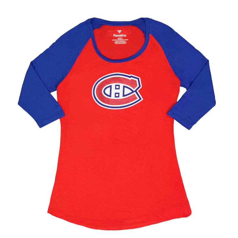 Fanatics - Women's Montreal Canadiens 3/4 Sleeve T-Shirt (3ABD 1611 2K 80R)