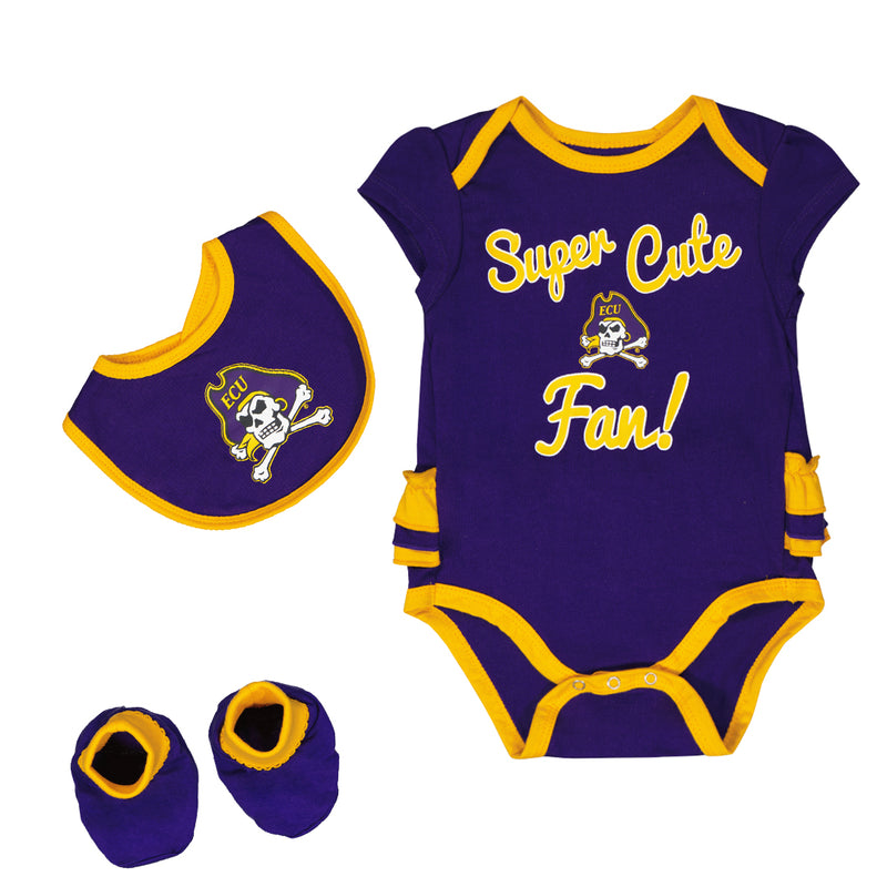 Girls' (Infant) East Carolina Pirates Trifecta Set (K413JQ 38)