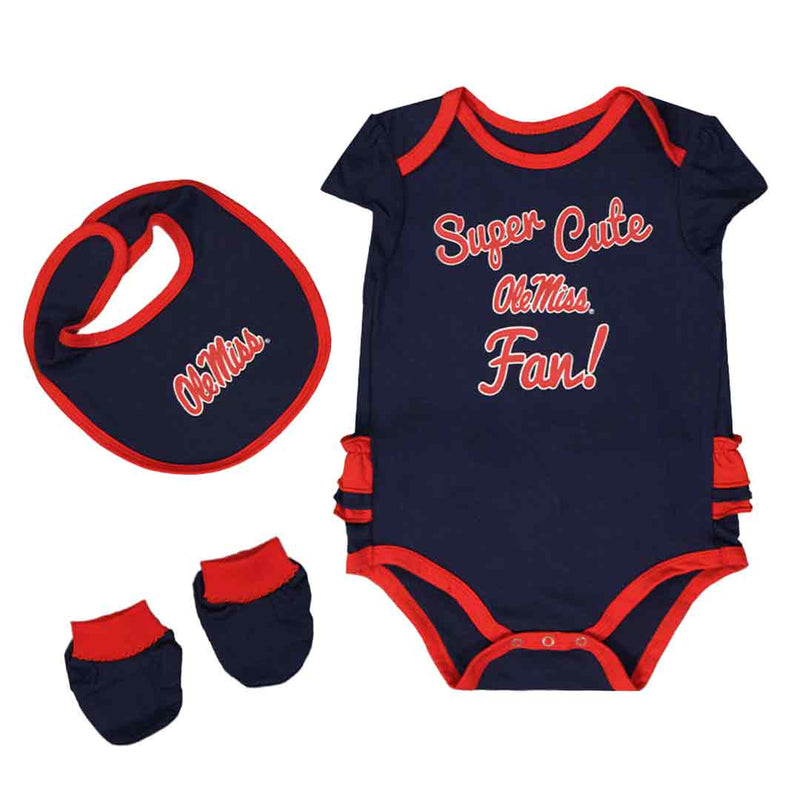 Girls' (Infant) Mississippi Ole Miss Rebels Trifecta Set (K423JQ 90N)