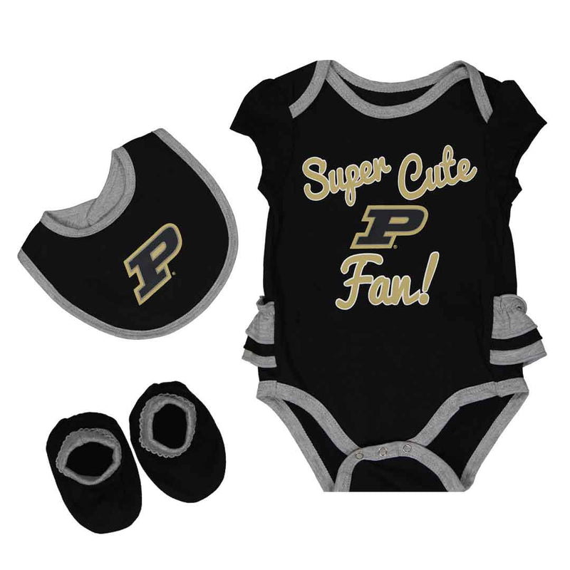 Girls' (Infant) Purdue Boilermakers Trifecta Set (K413JQ 46)
