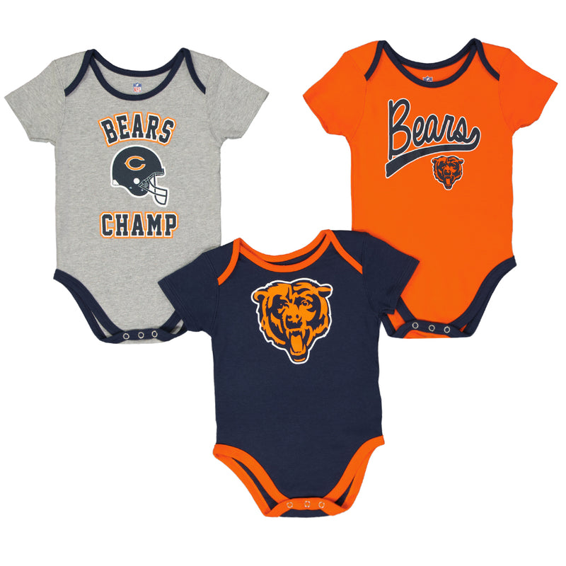 NFL Kids Infant Chicago Bears Champ 3 Piece Creeper Set