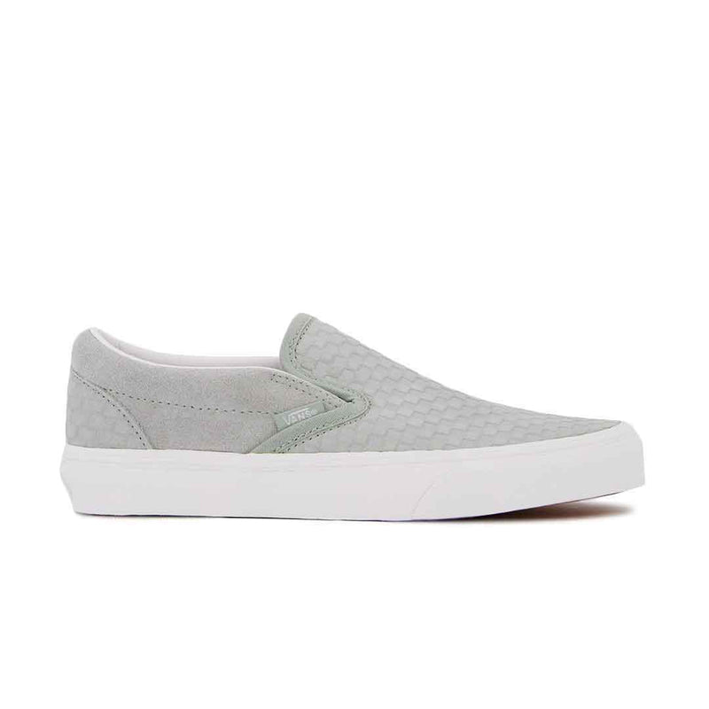 Light gray vans best sale slip on