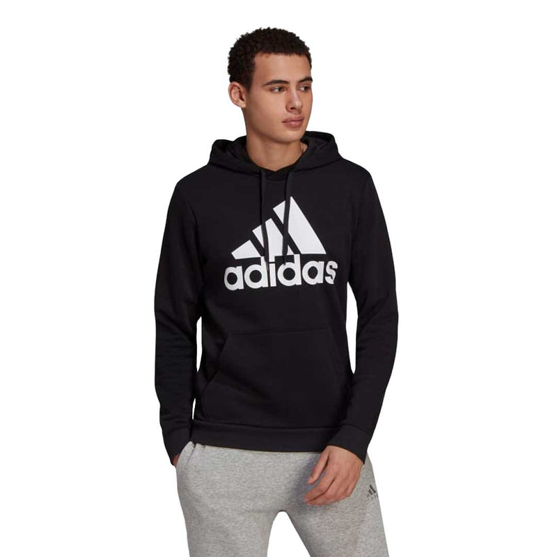 Black adidas shop logo hoodie