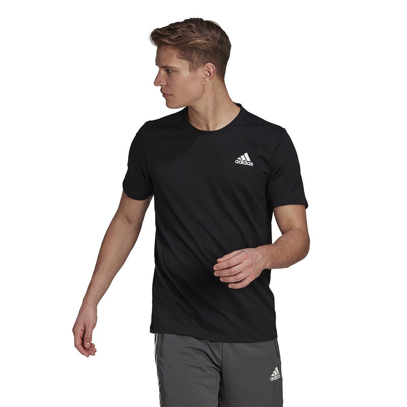Black adidas shirt sales men