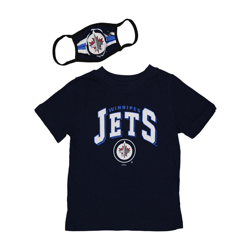 NHL - Kids' (Toddler) Winnipeg Jets T-Shirt and Mask Set (HK5T1FED8-WNP)