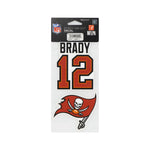 NFL - Tampa Bay Buccaneers Tom Brady Set of 2 Die-Cut Sticker Decal (15059320)