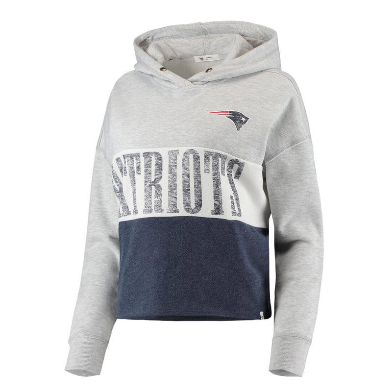 47 Brand - Women's New England Patriots Cutoff Pullover Hoodie (381823AA PATRIOTS)