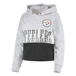 47 Brand - Women's Pittsburgh Steelers Cutoff Pullover Hoodie (381823AA STEELERS)