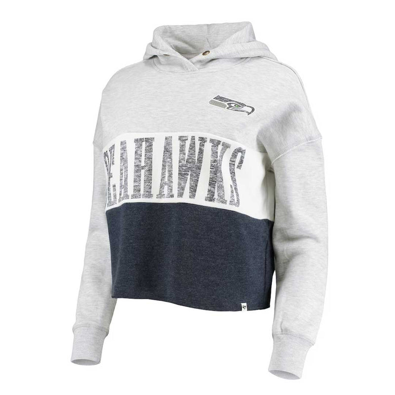 47 Brand - Women's Seattle Seahawks Cutoff Pullover Hoodie (381823AA SEAHAWKS)