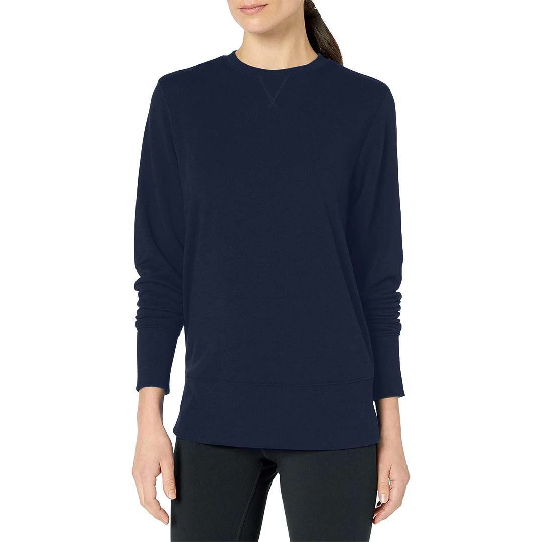 French terry crewneck sweatshirt on sale