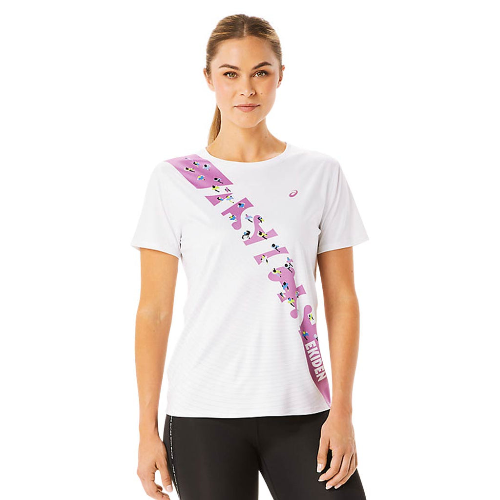 Asics - T-shirt à manches courtes Ekiden pour femme (2012C397 100) 