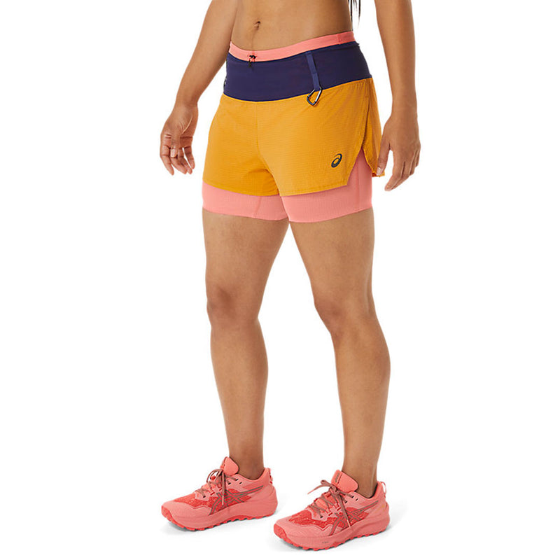 Asics - Short Fujitrail 2-N-1 pour femme (2012C719 800) 