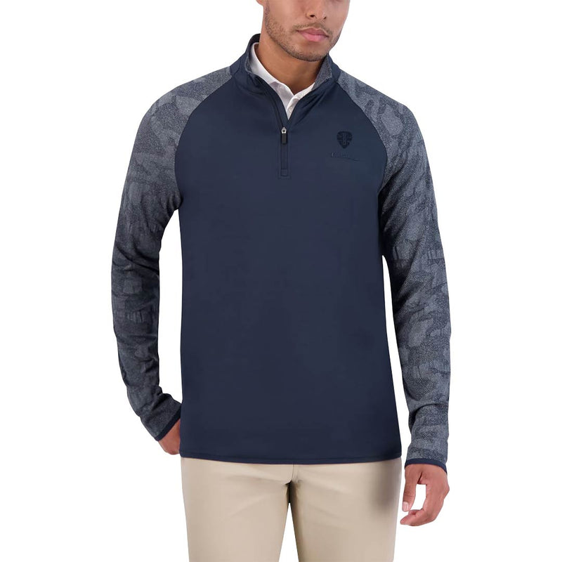 Ben Sherman - Men's Camo Jacquard 1/4 Zip Pullover (G72E4CSK NVY)