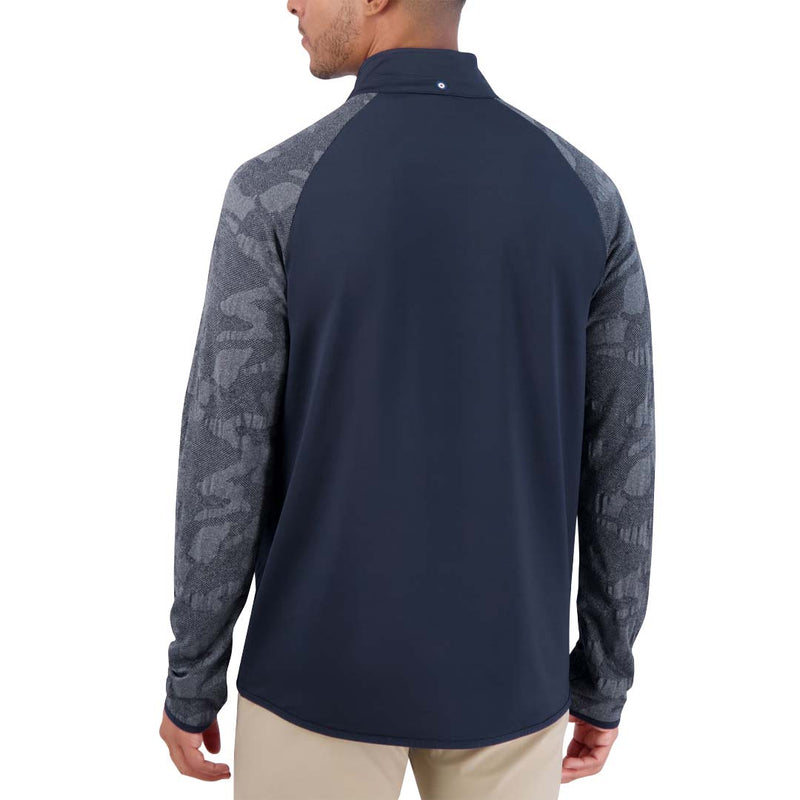 Ben Sherman - Men's Camo Jacquard 1/4 Zip Pullover (G72E4CSK NVY)