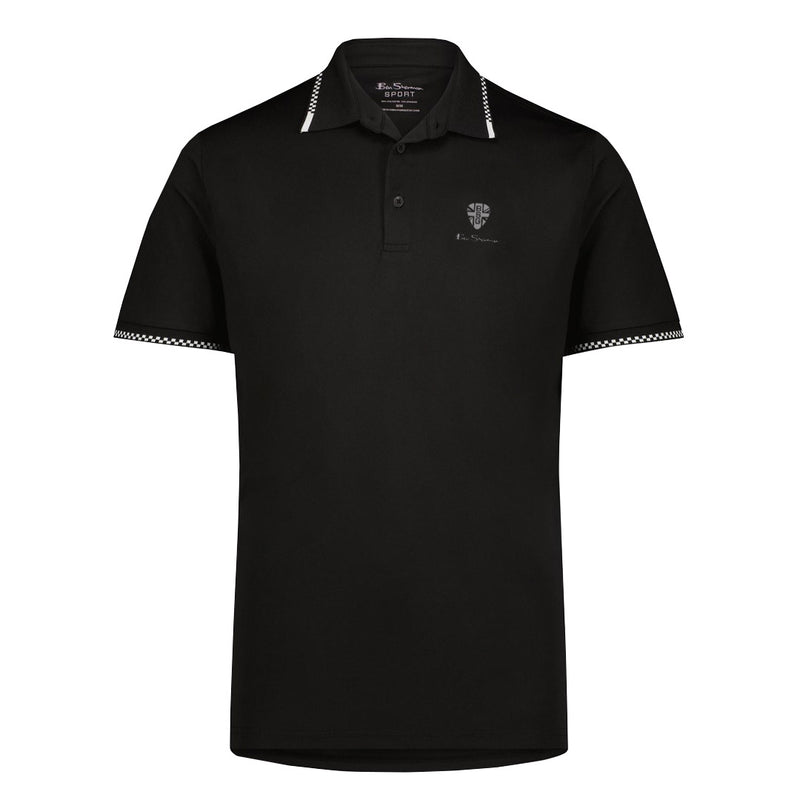 Ben Sherman - Men's Checker Rib Pique Polo (G7222RAG BLK)