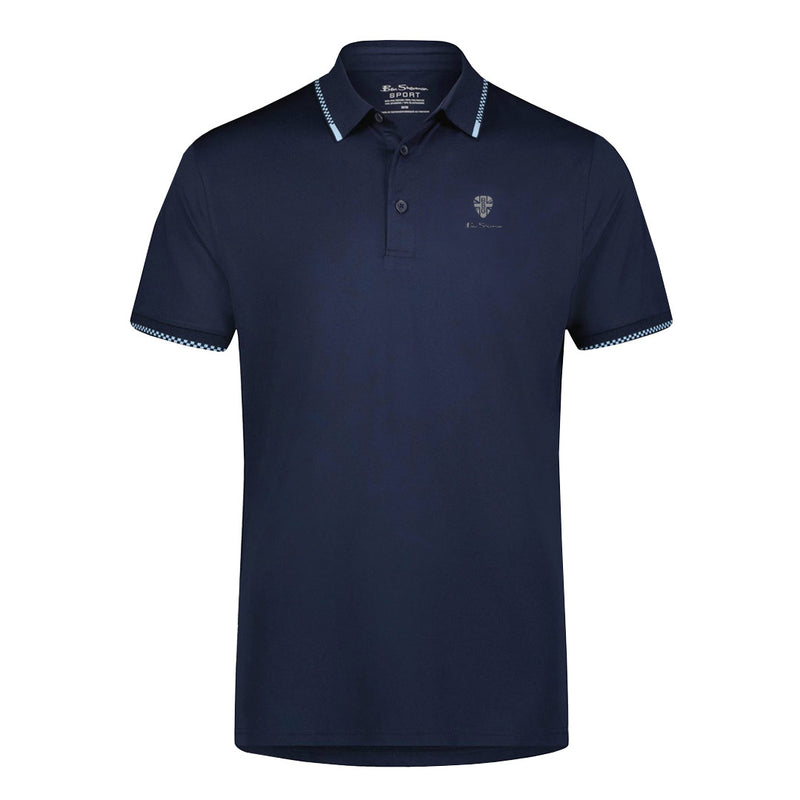 Ben Sherman - Men's Checker Rib Pique Polo (G7222RAG NVY)