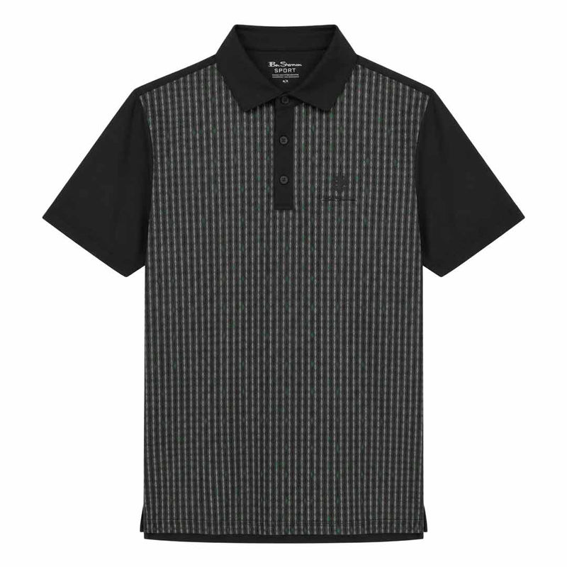 Ben Sherman - Men's Diamond Tech Jersey Polo (G7236ANG BLK)