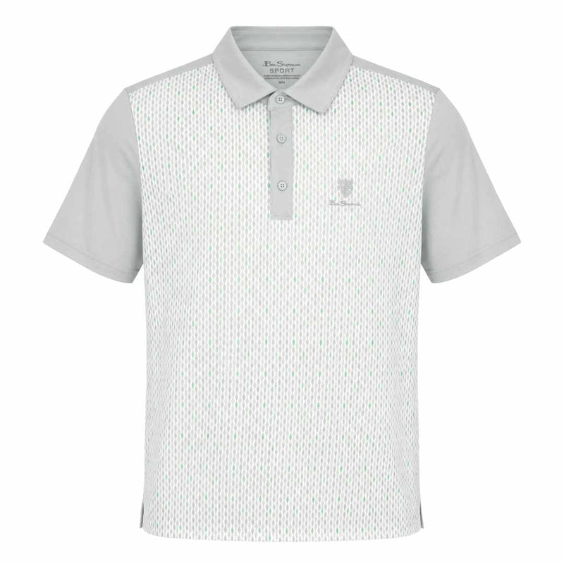 Ben Sherman - Men's Diamond Tech Jersey Polo (G7236ANG LGR)
