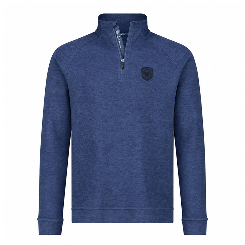 Ben Sherman - Men's Melange Fleece 1/4 Zip Pullover (624003736 NVY)