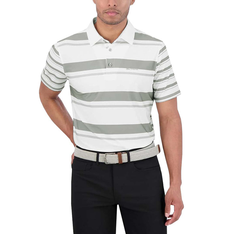 Ben Sherman - Men's Mixed Stripe Tech Jersey Polo (G7253AKG LGR)