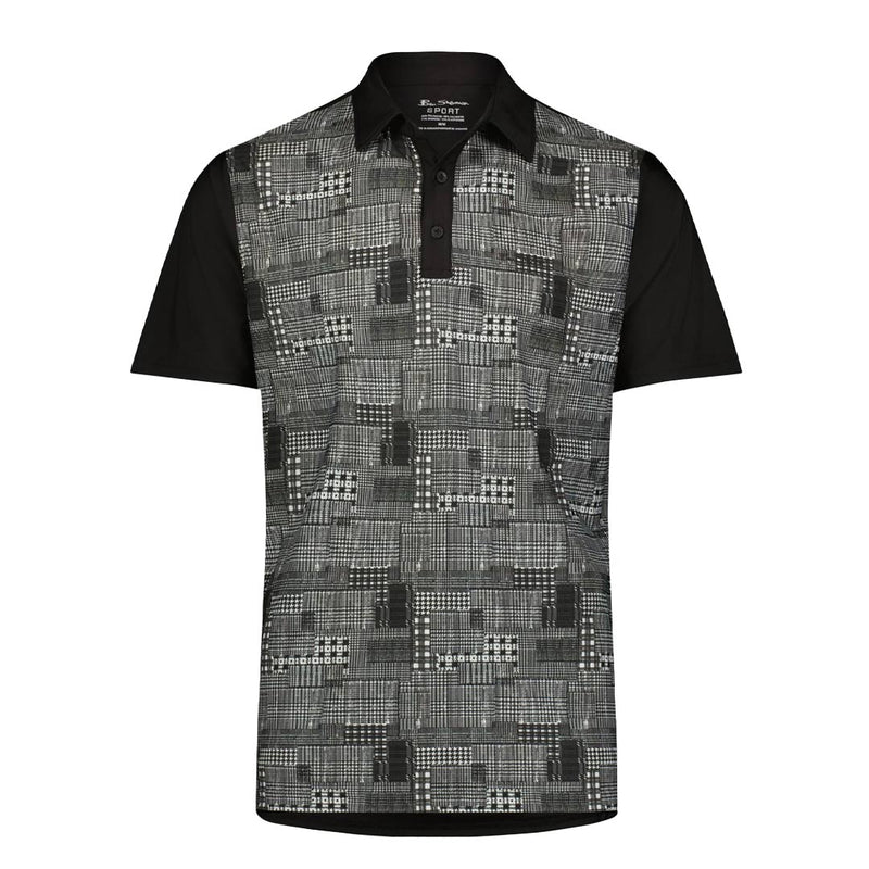 Ben Sherman - Men's Prince Of Wales Tech Polo (624310600394 BLK)