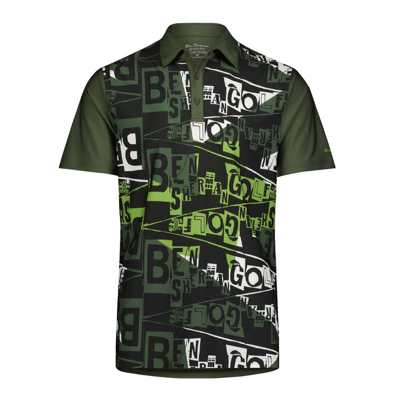 Ben Sherman - Men's Punk Flag Tech Polo (624000168 OLI)