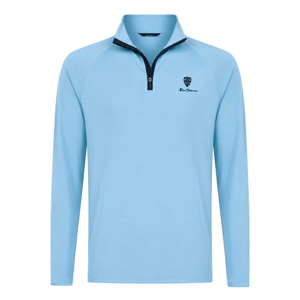 PiＯ Ben Sherman - Men's Solid Pique 1/4 Zip Pullover (624002176 LBL