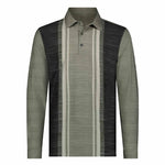Ben Sherman - Men's Vertical Stripes Melange Long Sleeve Polo (624001420 GRY)